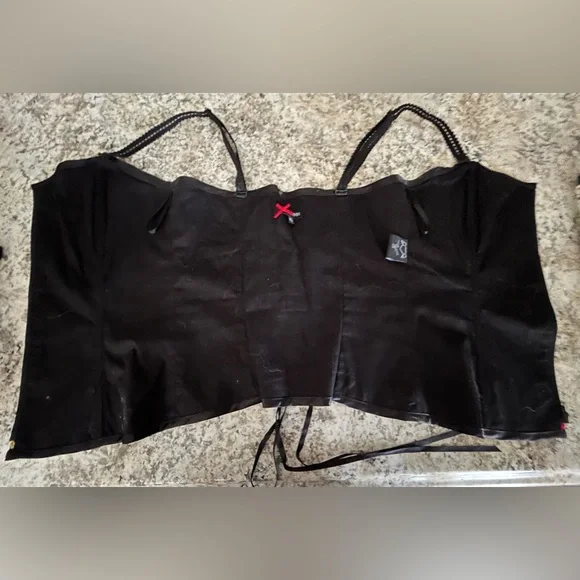 Hell Bunny Boned Corset Bustier Top Skull Floral Day of the Dead Gothic Size M - Picture 9 of 14